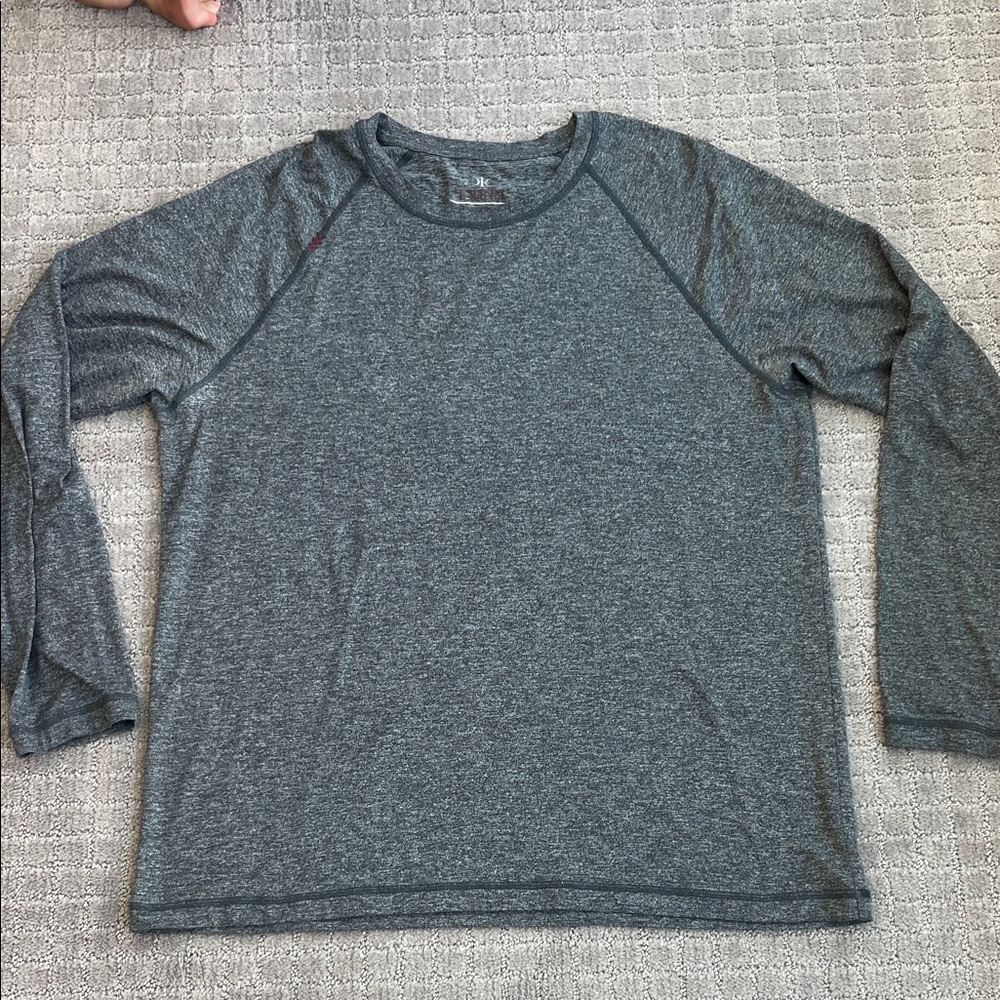 RHONE Men’s Reign Long Sleeve T shirt Charcoal Heather size XL